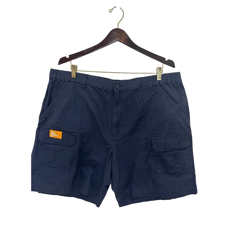 Savane Hiking Shorts Mens 40 Navy Blue New Cargo Tech Pocket UPF 30 Cotton